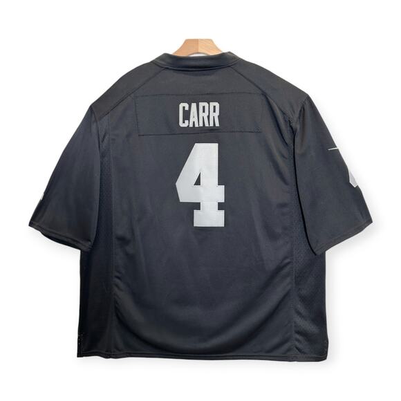 NFL x Nike Las Vegas Raiders Derek Carr #4 On Field Black Jersey Size XXXL - Picture 3 of 10
